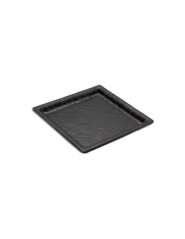 ADRIER - SQP1414-MBK Pack de 24 Unidades - Colección Terral - Plato cuadrado pequeño - 14 x 14 x 2 cm