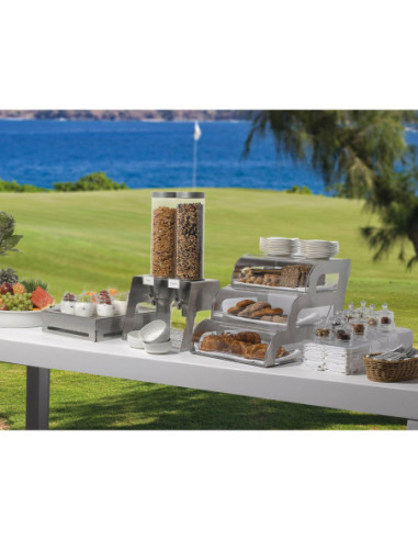 Vitrina Expositora de Repostería Multinivel Rosseto