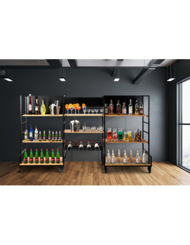 Estantería Modular de Bambú para Hostelería Rosseto