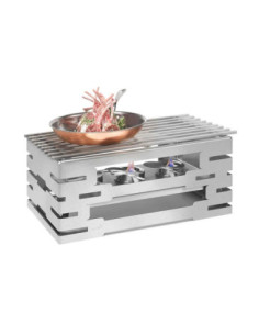 Kit Calentador Multi Chef Rosseto Acero Inoxidable Asador