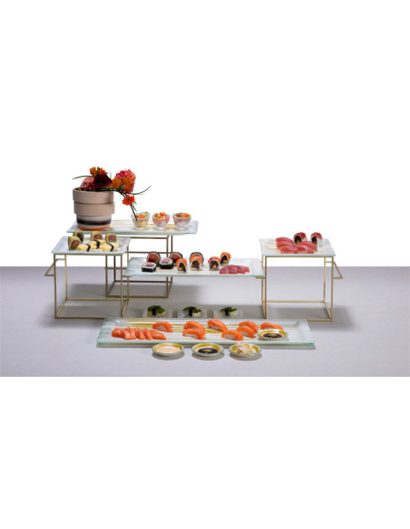 Plancha Rectangular Aroma Rosseto Durable para Buffet