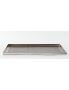 Bandeja de horno rectangular microperforada (agujero de 2 mm) de aleación de aluminio 3003, tamaño 60x40cm