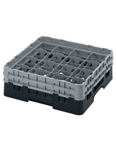 CAMBRO - 16S434-110 - Cesta de lavado 16 comp. 2 alturas - 10,9 cm Ø máx. - alt. máx. 13,5 cm - 50 x 50 x 18,4 cm