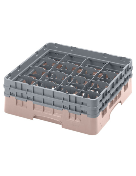 CAMBRO - 16S434-110 - Cesta de lavado 16 comp. 2 alturas - 10,9 cm Ø máx. - alt. máx. 13,5 cm - 50 x 50 x 18,4 cm
