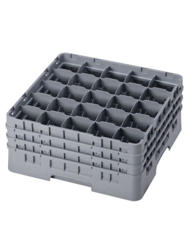 CAMBRO - 25S738-151 - Cesta de lavado 25 comp. 3 alturas - 8,7 cm Ø máx. - alt. máx. 20 cm - 50 x 50 x 22,5 cm