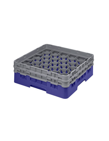CAMBRO - 30S434-167 - Cesta de lavado 30 comp. 2 alturas - 7,84 cm Ø máx. - alt. máx. 13,5 cm - 50 x 50 x 18,4 cm
